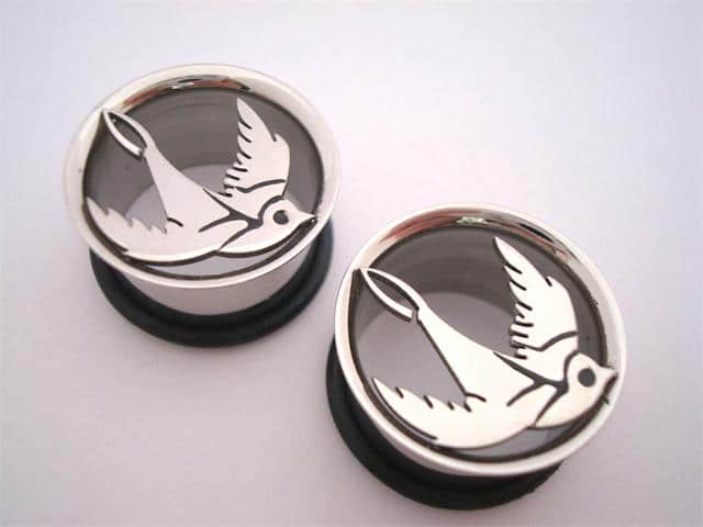 Steel Sparrow Eyelets / Plugs (4g - 1 inch)