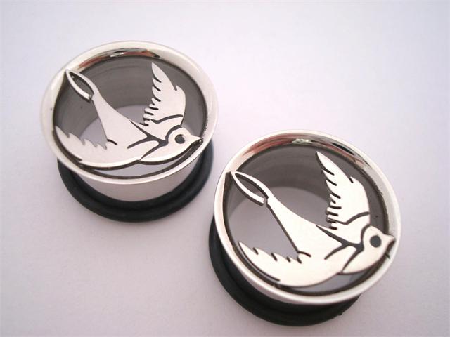 Steel Sparrow Eyelets / Plugs (4g - 1 inch)