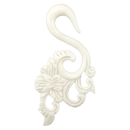 Bone Flower Ornate Hooks (6 gauge - 4 gauge)