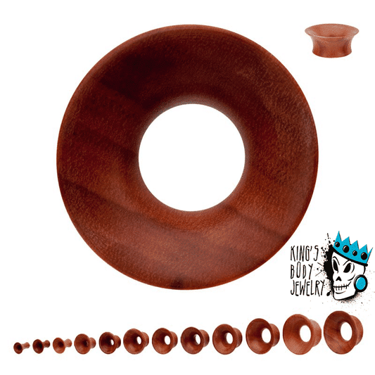 Rose Wood Mayan Flare Tunnels (4 gauge - 1 inch)