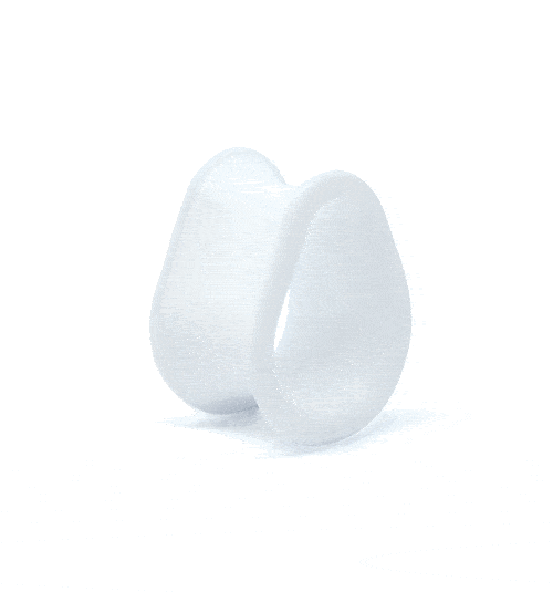 White KAOS Silicone Hydra Teardrop Eyelets (00g - 2 inch)