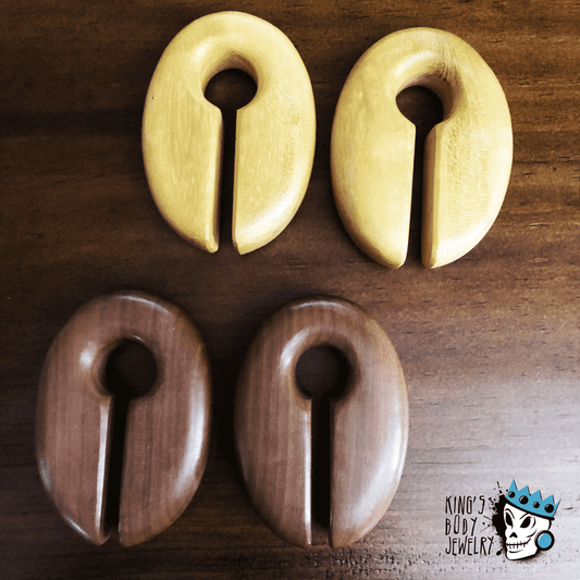Oval Wood Ear Weights, various ( 7/8 inch and up)