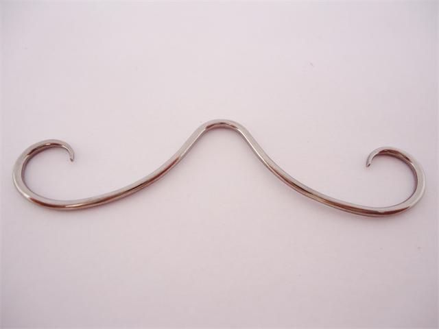 Gold Steel Septum Mustache (16 gauge- 12 gauge)
