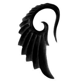 Ornate Horn Angel Wing Hooks (8 gauge - 0 gauge)