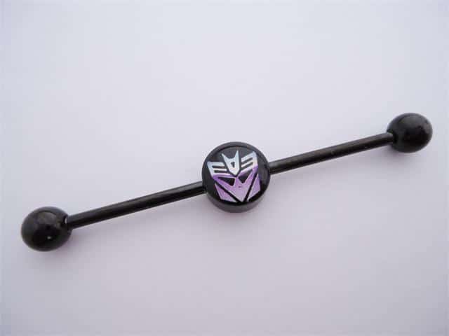 Transformers Decepticon Industrial Barbell (14 gauge)