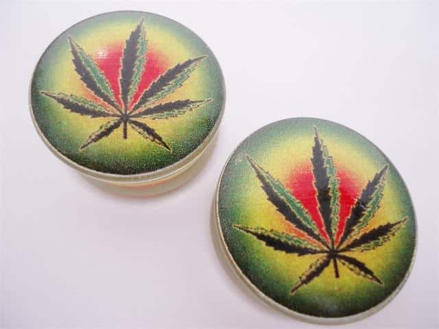 Marijuana Leaf Plugs (7/8 inch)
