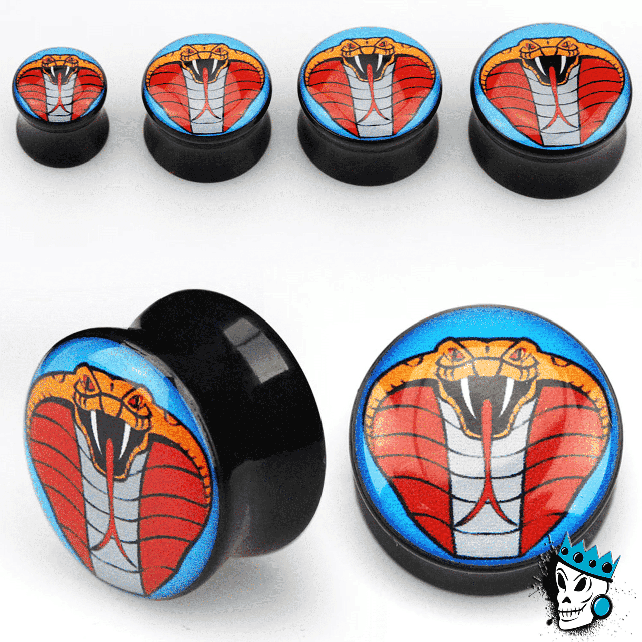 Cobra Acrylic Double Flare Plugs (6 gauge - 1/2 inch)