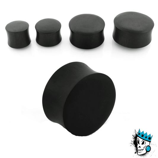 Black Areng Wood Concave Plugs (1  - 2 inch)