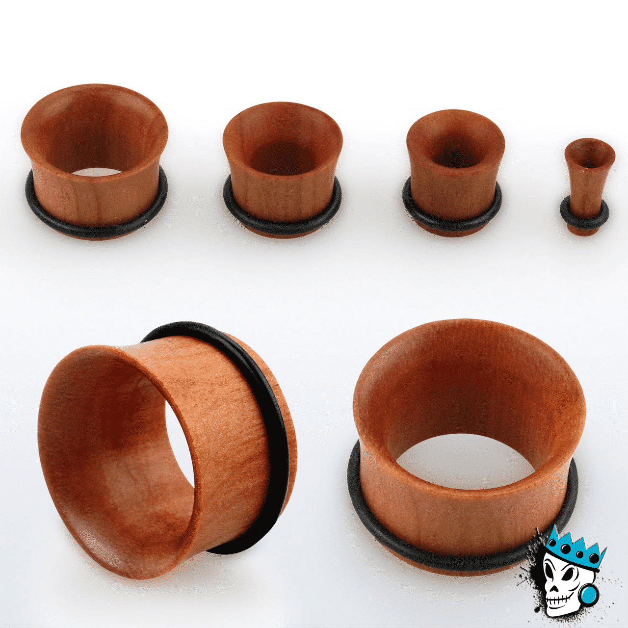 Sawo Wood Single Flare Tunnels (8 gauge - 11/16 inch)