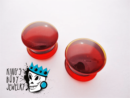 Gorilla Glass Honey Solid Double Flare Plugs (8 gauge - 7/16 inch)