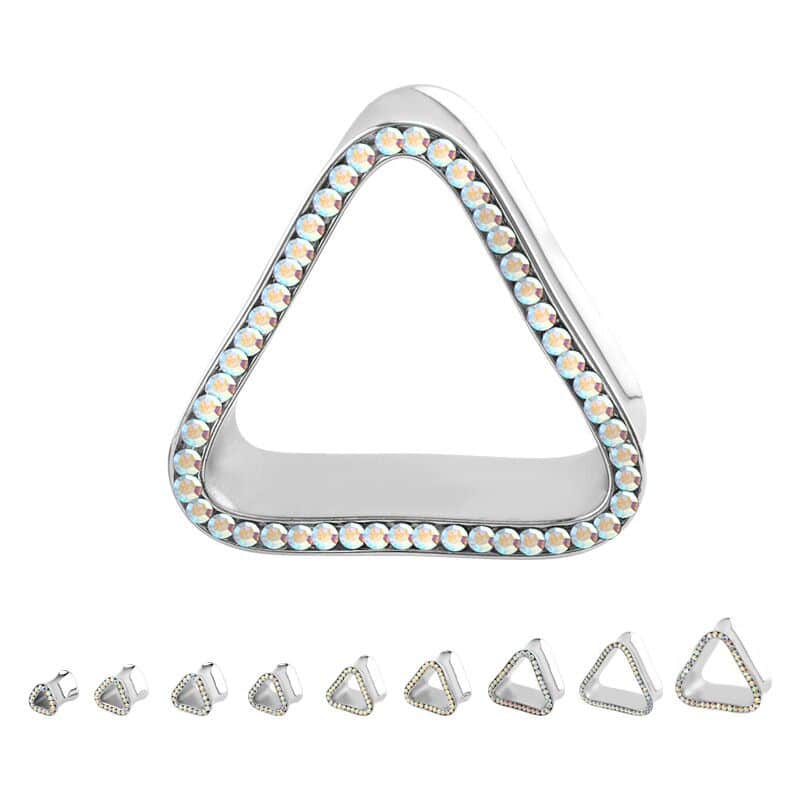 Opalescent Bling Triangle Eyelets (0 gauge - 1 inch)