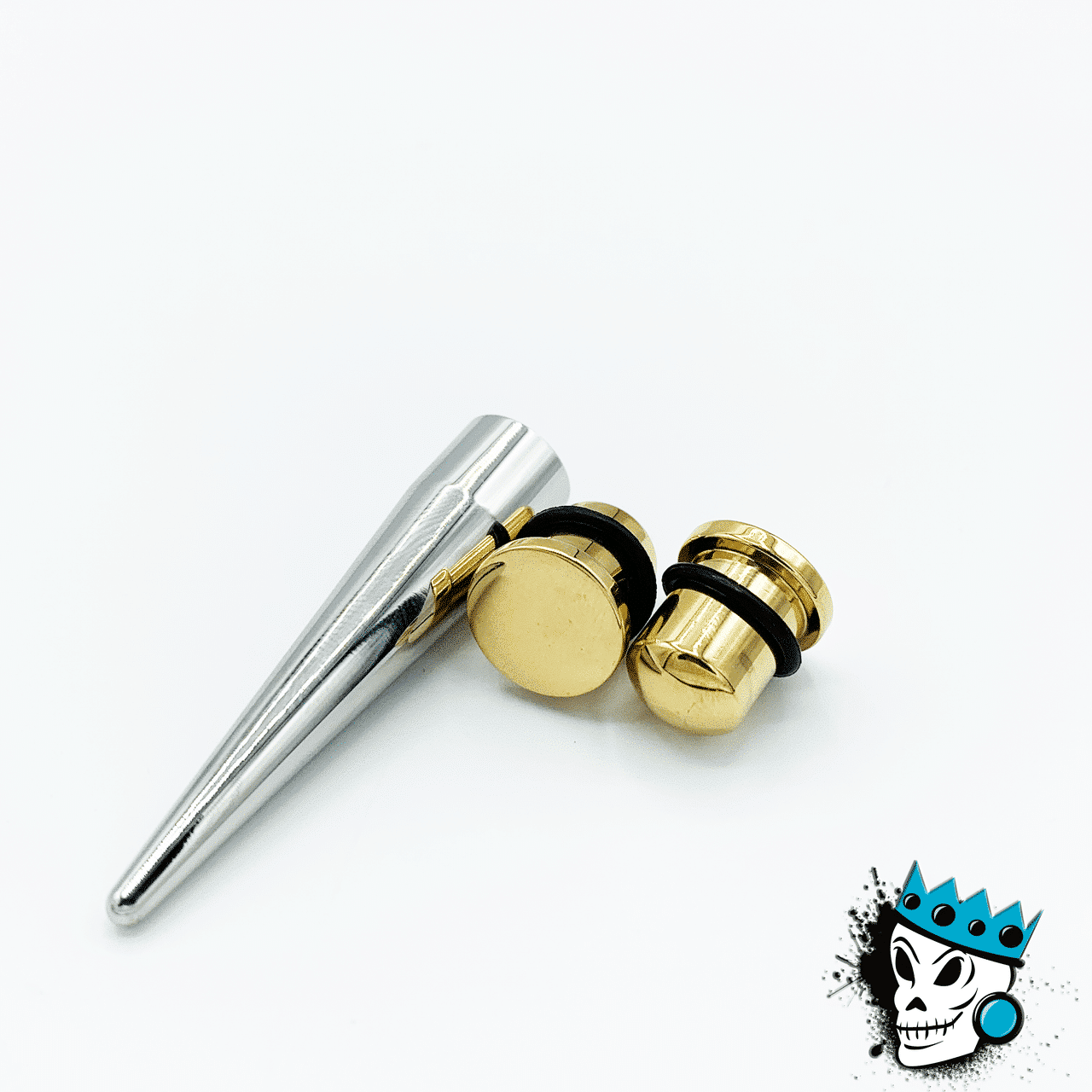 Gold Concave Taper Plug Stretching Kit King s Body Jewelry