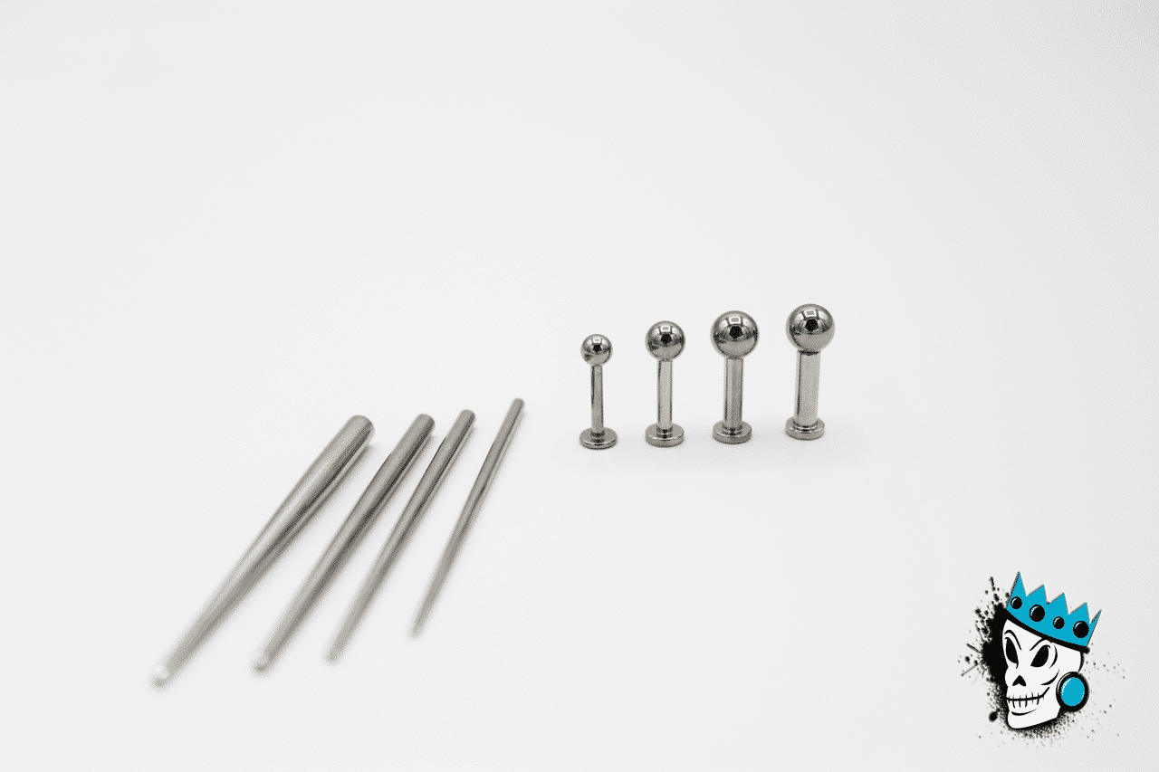 Labret Stretching Kit (14 gauge - 8 gauge)