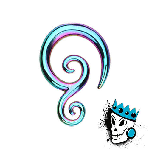 Anodized Double Swirl Spirals (14 gauge - 0 gauge)