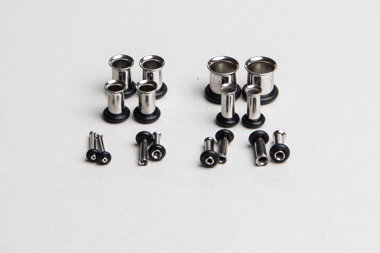 Single Flare Tunnels Ear Stretching Kit (14 gauge - 0 gauge)