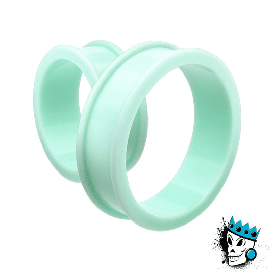 Teal Silicone Tunnels  (2 gauge - 2 inch)