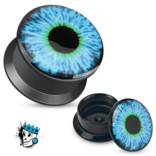Blue Eyeball Plugs (0 gauge - 1 inch)