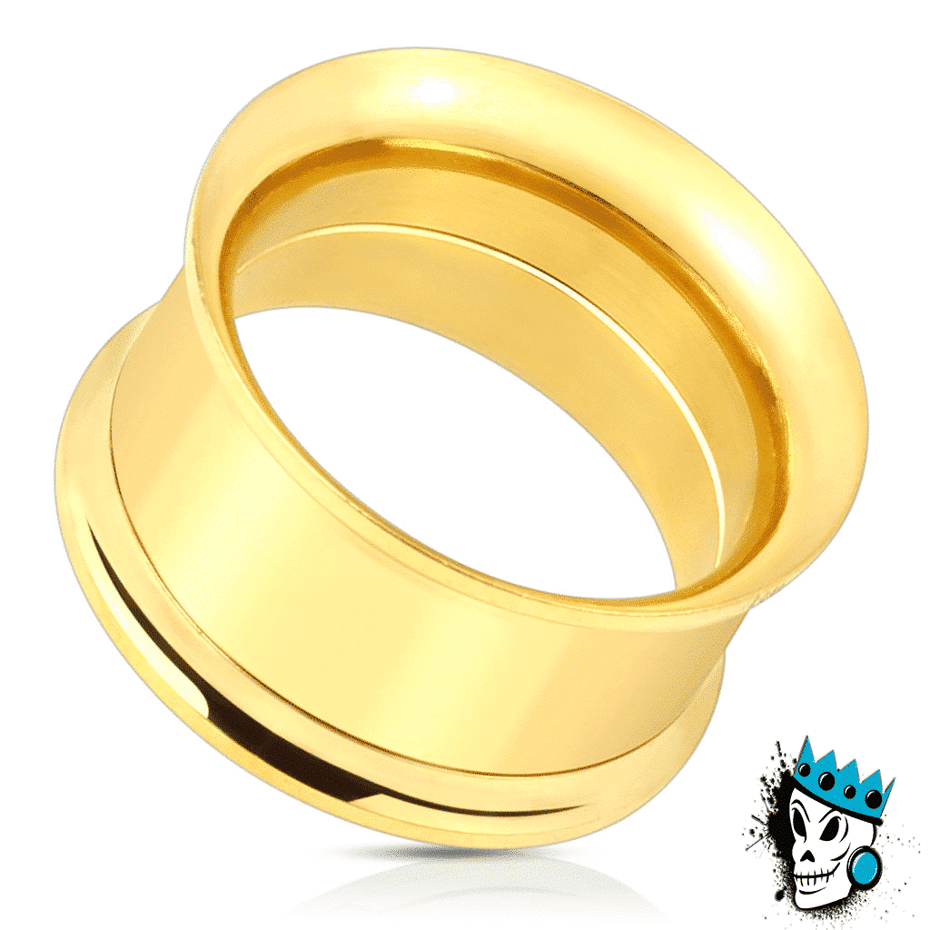 Gold Steel Internal Threaded eyelets (10g - 1 inch)