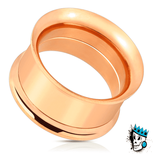 Rose Gold Steel Internally Threaded Eyelets (8 gauge - 1 inch)