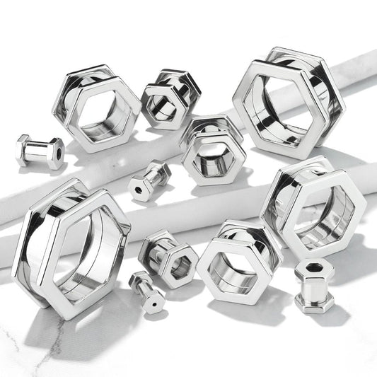 Hexagon Tunnels (8 gauge - 1 inch)