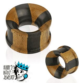 Two Toned Wood Tunnels (4 gauge - 1 inch)