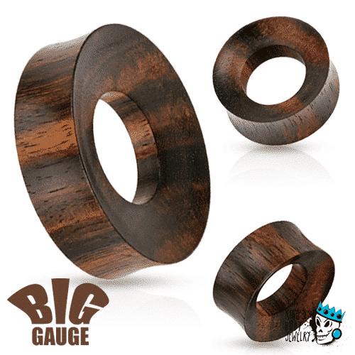 Large Rimmed Iron Wood Tunnels (1" - 2 inch)