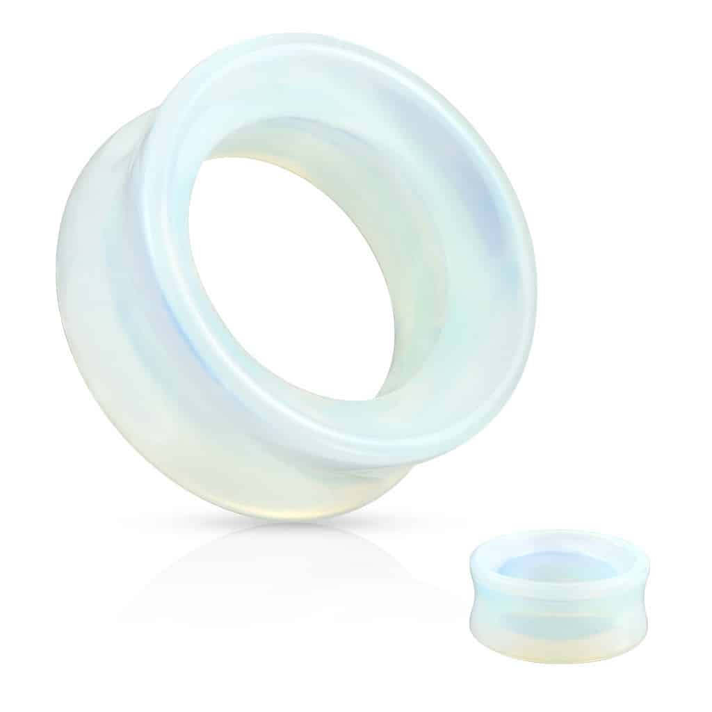 Opalite Stone Concave Tunnels (2 gauge - 1 inch)