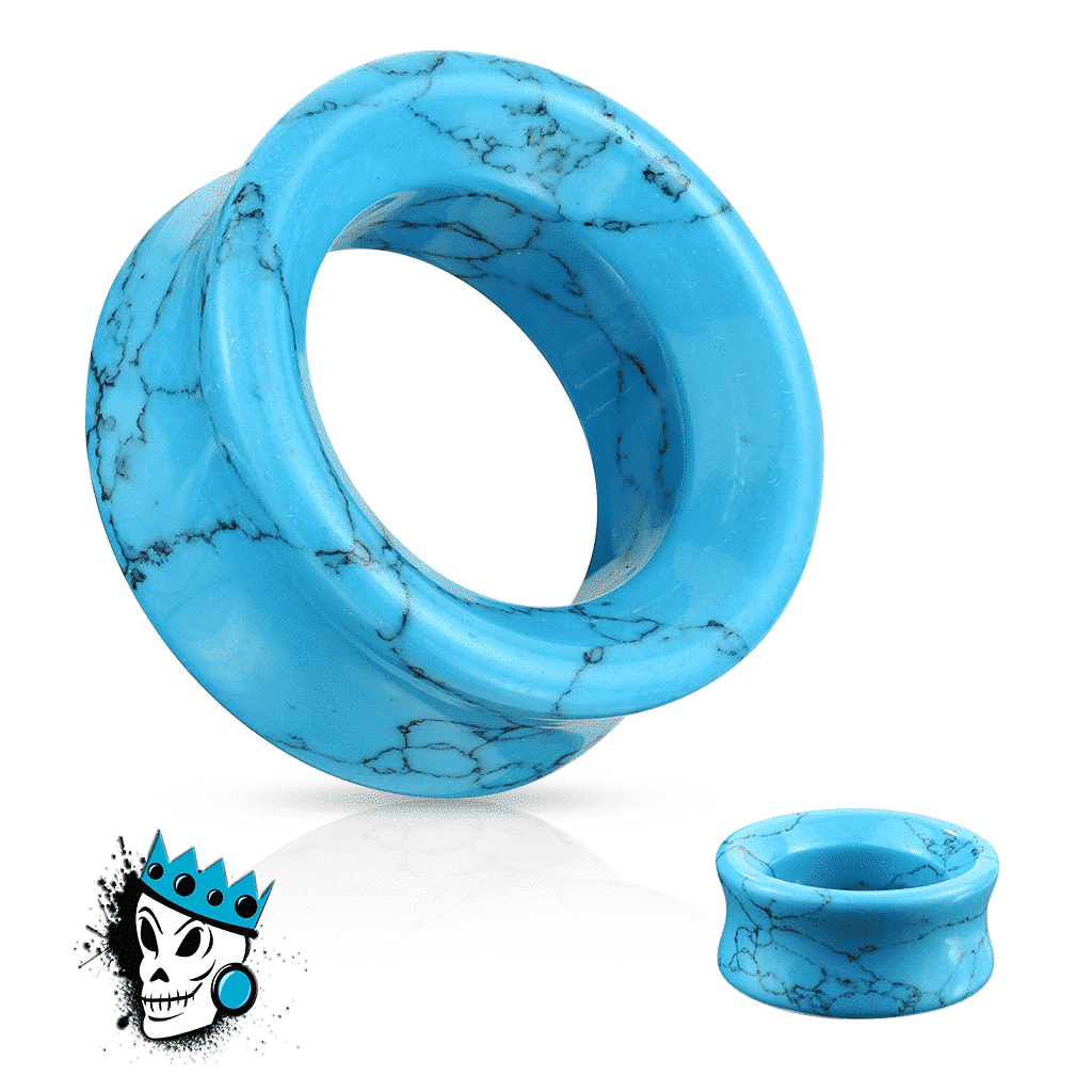 Turquoise Stone Tunnels (6 gauge - 2 inch)