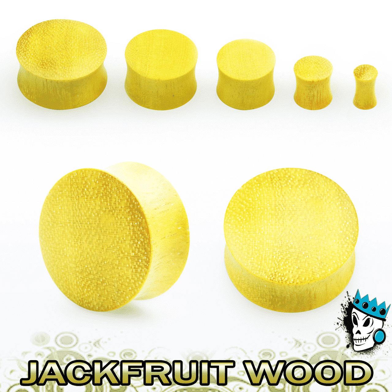 Jackfruit Wood Plugs - (8 gauge - 2 inch)