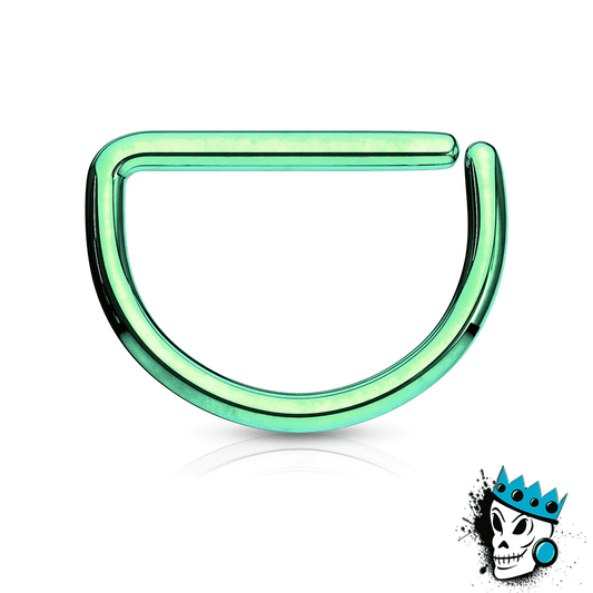 D Shaped Green Steel Seamless Segment Rings (20 g - 16 gauge)