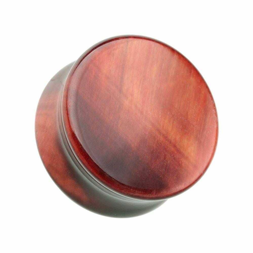Red Tiger Eye Double Flare Stone Plugs (2 gauge - 1 inch)