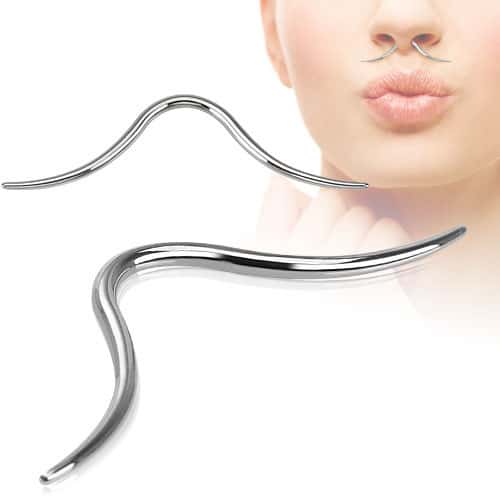 Steel Septum Mustache (16 gauge - 14g)