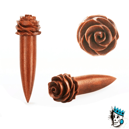 Sawo Wood Rose Tapers (6 gauge to 12 mm)