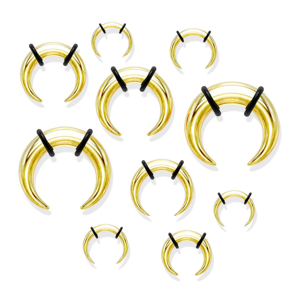 Gold Stainless Steel Pinchers (14 g - 00 gauge)