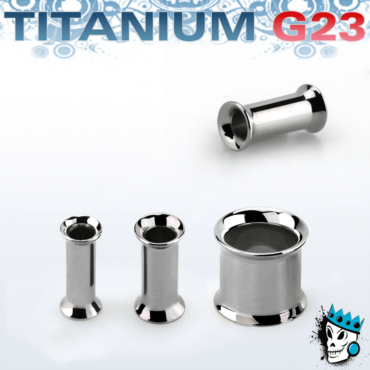 Titanium Double Flare Eyelets (8 gauge - 5/8 inch)