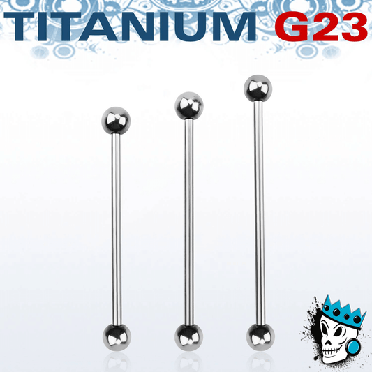 Titanium Industrial Barbell (14 gauge)
