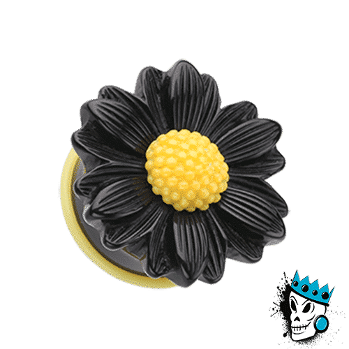 Black Daisy Plugs (6 gauge - 1 inch)