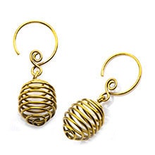 Brass Hanging Spiral Hooks (18 gauge)