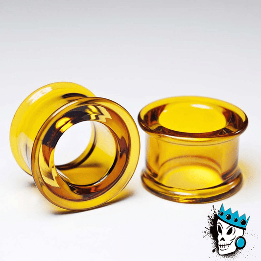 Gorilla Glass Honey Double Flare Tunnels (8 gauge)