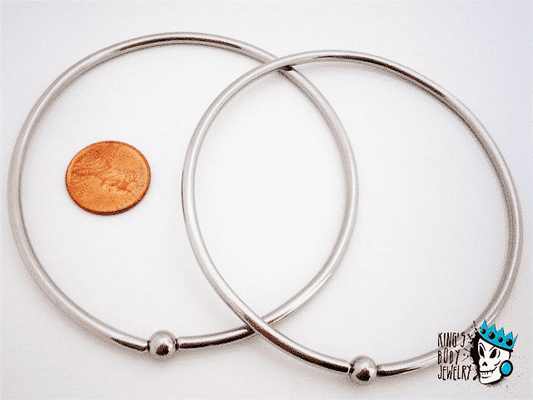 HUGE DIAMETER steel captive bead rings (10g - 6g)