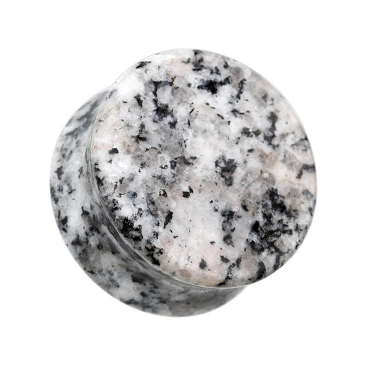 Black Sesame Double Flare Stone Plugs (2 gauge - 1 inch)