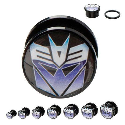 Transformers Decepticon Flesh Tunnels (2 gauge - 5/8 inch)