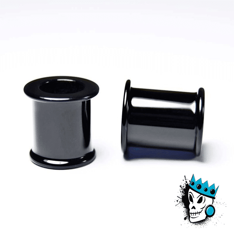 Gorilla Glass Black Double Flare Tunnels (2g - 1/2 inch)