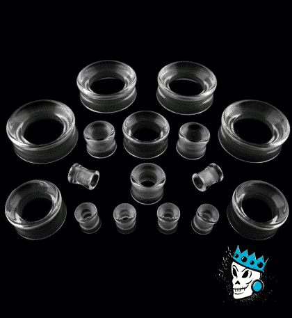 CLEAR GLASS Tunnels  (8 gauge - 4 inch)