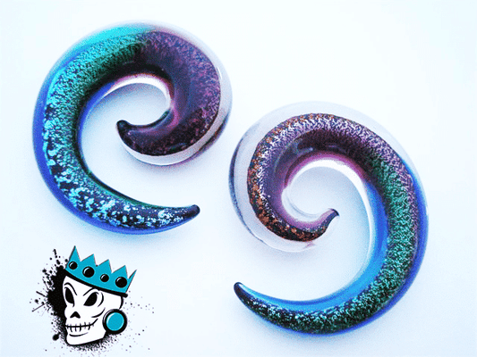 Dichroic Glass Spirals (8 gauge - 5/8 inch)