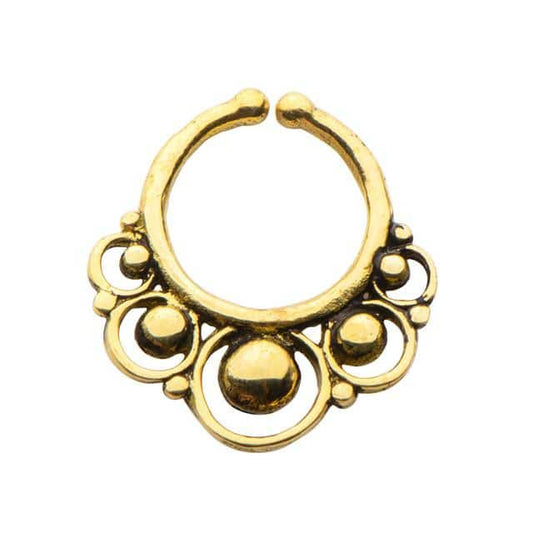 FAKE Brass Ornate Septum Ring