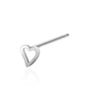 Heart Bendable Nose Ring (20 gauge)