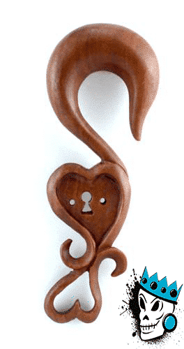 Key to My Heart Wood Hooks (4 gauge -00 gauge)