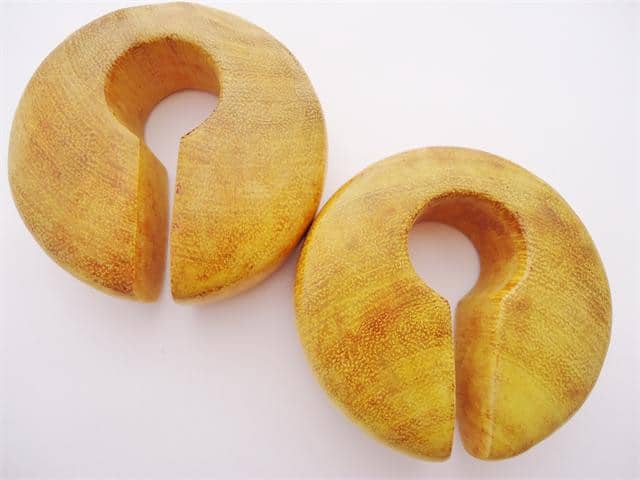 Wood Ear Weights, various (1 inch and up)