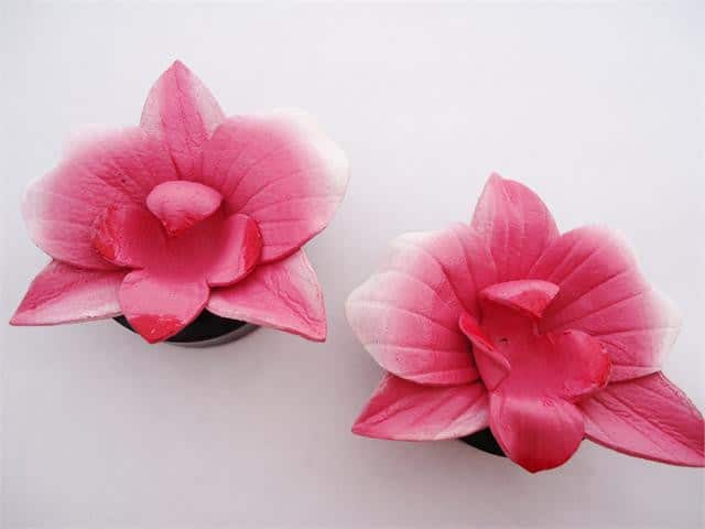 Orchid Flower Wood Plugs (9/16 inch - 37 mm)